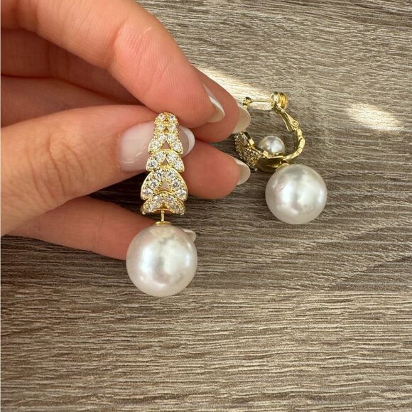 Statement pearl earrings N699 - Picture 6 of 8